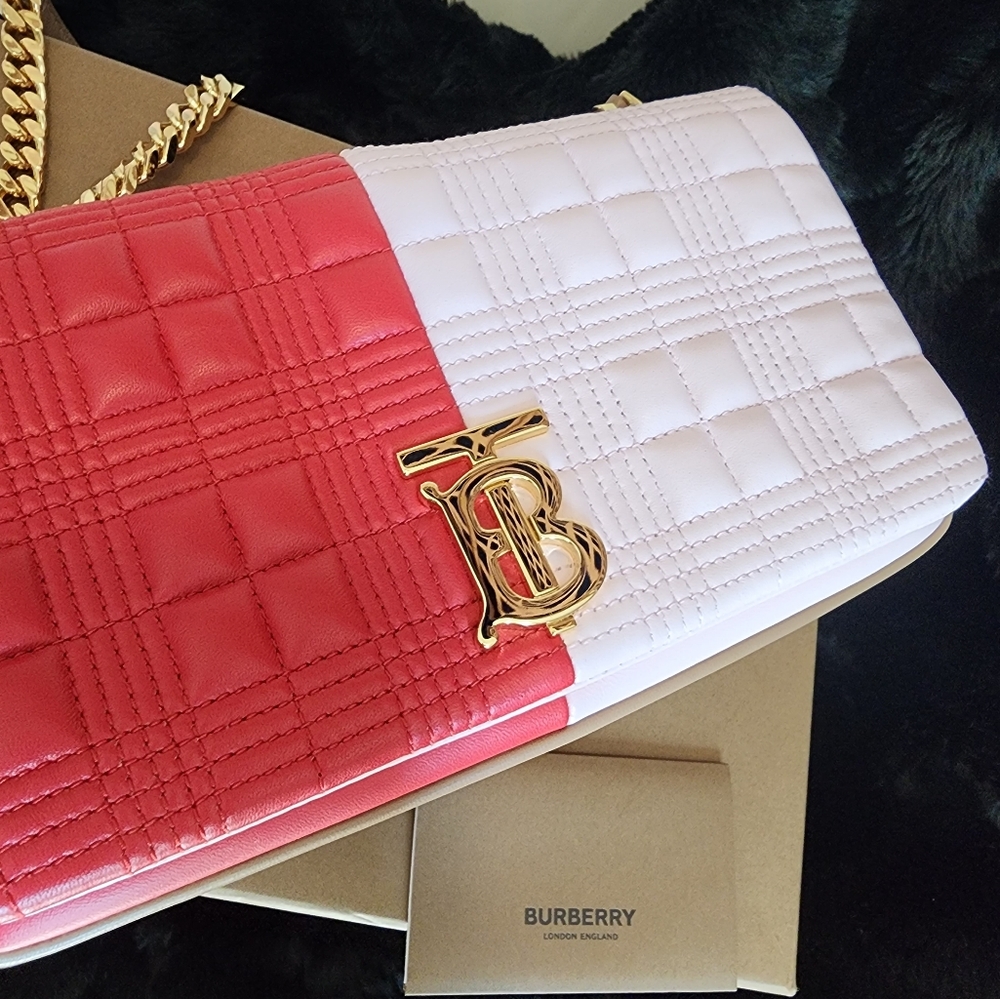Authentic Burberry Tri Color Quilted Shoulder Bag Or Crossbody Bag - Picture 5 of 15